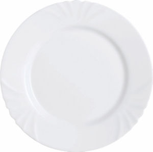 Krožnik Cadix, beli, plitvi, fi 27,5 cm