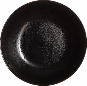 Krožnik Diana, globok, črn, 20 cm