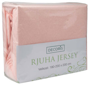 Rjuha jersey, roza, 180-200x200cm