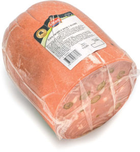 Zlata mortadela Anton z olivami, Meso Kamnik