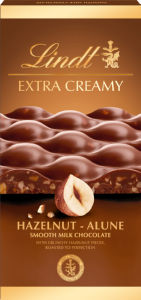 Čokolada mlečna Lindt, Creamy, z lešniki in morsko soljo, 80 g