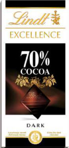 Čokolada Lindt Excell., temna, 70%, 100 g
