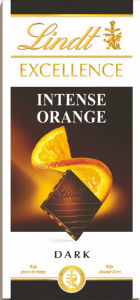 Čokolada Lindt, Excell., temna, oragne, 100 g