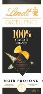 Lindt Excellence, 100% kakav, pomaranča, 50 g