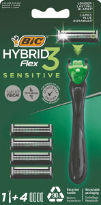 Set BIC, brivnik Hybrid 3, Flex Sensitive, z nastavki 4 kom