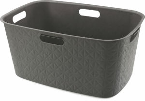 Košara za perilo Curver, Softex, temno siv, 45 l