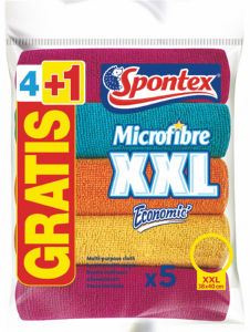 Set krp za čiščenje Spontex, mikrofibra, Eco, xxl, 4+1 gratis