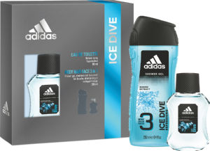 Darilni set Adidas, Man, ICE DIVE, toaletna voda 50ml + gel za prhanje 250 ml