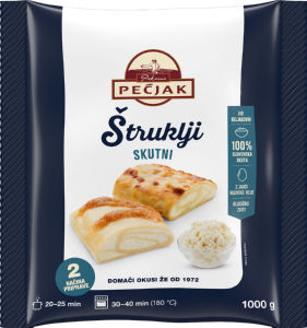 Štruklji Pečjak, skutni, domači, 1 kg