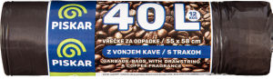Vrečke Piskar, za smeti s trakom, dišeče, 40 l, 12/1