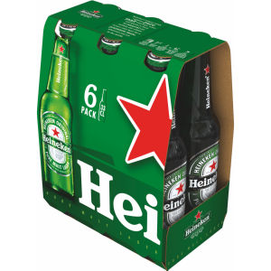 Pivo Heineken, alk. 5,0 vol %, steklenica, 6 x 0,33 l