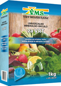 Gnojilo VMS, za vrt, granulirano, 1 kg