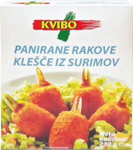 Rakove klešče iz surimija Kvibo, panirane, 250 g
