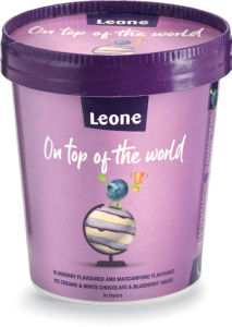 Sladoled Leone Blueberry trio, 450 ml