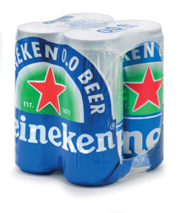 Pivo Heineken brez alk. pločevinka, 4 x 0,33 l