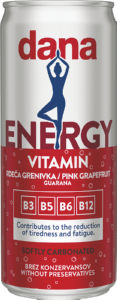 Pijača Dana, Vitamin Energy, rdeča grenivka, 0,33 l