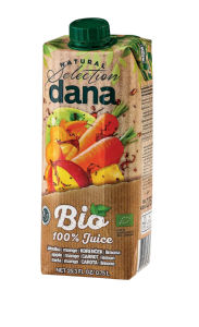 Sok Bio Dana, 100 %, korenček, TP 0,75 l