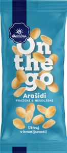 Arašidi Odlično, praženi in nesoljeni, On the go, 60 g