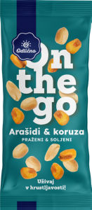 Arašidi in koruza Odlično, praženi in soljeni, On the go, 45 g