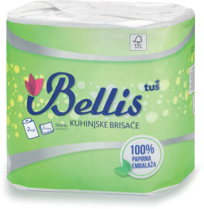 Papirnate brisače Bellis, kuhinjske, Eco, 2sl.100list