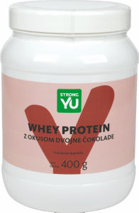 Pripravek proteinski Strong Yu, Whey, dvojna čokolada, 400 g