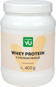 Pripravek proteinski Strong Yu, Whey, vanilija, 400 g