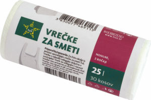 Vrečke za smeti Tuš, z ročaji, 25 l, 30/1