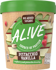 Sladoled AL!VE, pistacija vanilija, lonček, 480 ml