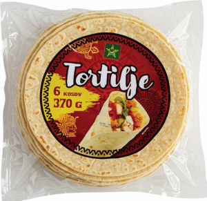 Tortilje Tuš, pšenične 25 cm, 370 g