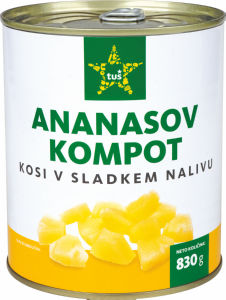 Kompot Tuš, ananas, kosi, 830 g