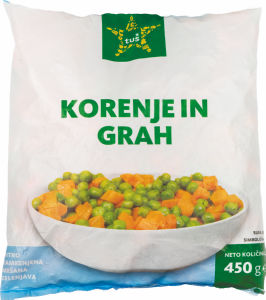 Mešana zelenjava Tuš, korenje, grah, 450 g