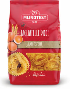 Testenine Mlinotest, rezanci valoviti, jajčni, 400 g
