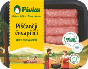 Čevapčiči Pivka, piščančji, pakirani, IK, 400 g