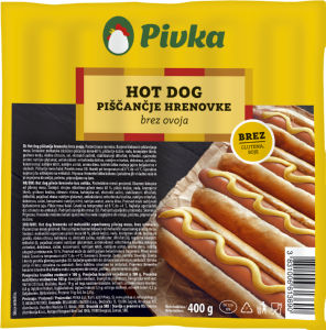 Hrenovke piščančje Hot Dog, brez ovoja, 400 g