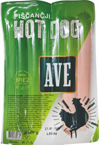 Piščančji hot dog Ave, brez ovoja, 200 g