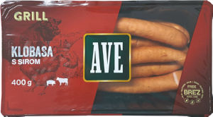 Klobasa s sirom AVE, Grill, 400 g