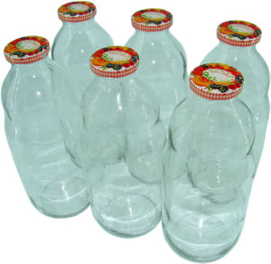 Set steklenic gospodinjskih za juice, 1000 ml, 6/1