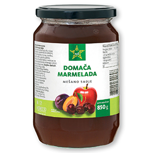 Domača marmelada Tuš, mešana, 850 g