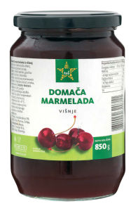 Domača marmelada Tuš, višnja, 850 g