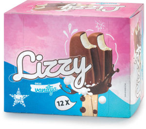 Sladoledne palčke Lizzy, 12 x 55 ml