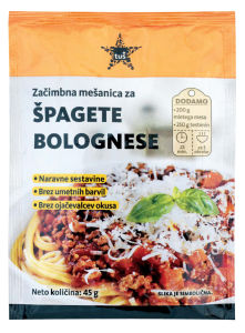 Mešanica začimb Tuš, za špagete bologneze, 45 g