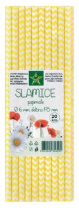 Slamice Tuš, papirnate, mix, fi6, dol.195mm, 20/1