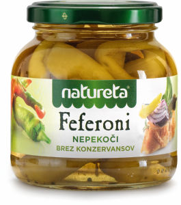 Feferoni Natureta, nepekoči, 260 g