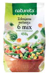 Zelenjavna mešanica Natureta, 6 mix, 450 g