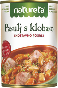 Pasulj Natureta, s klobaso, 415 g