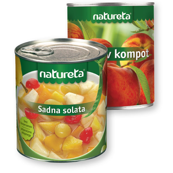 Kompot Natureta, sadna solata, 820 g
