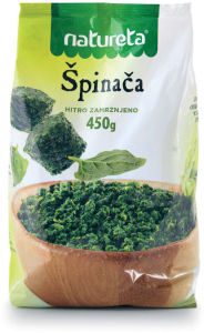 Špinača Natureta, pasirana, 450 g