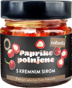 Paprike polnjene Natureta, s kremnim sirom, 220 g