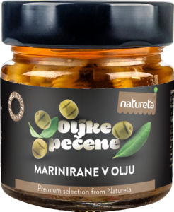 Oljke pečene na žaru Natureta, marinirane v olju, 220 g