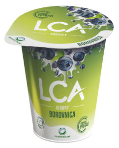 Jogurt LCA, borovnica, lahki, 180 g
